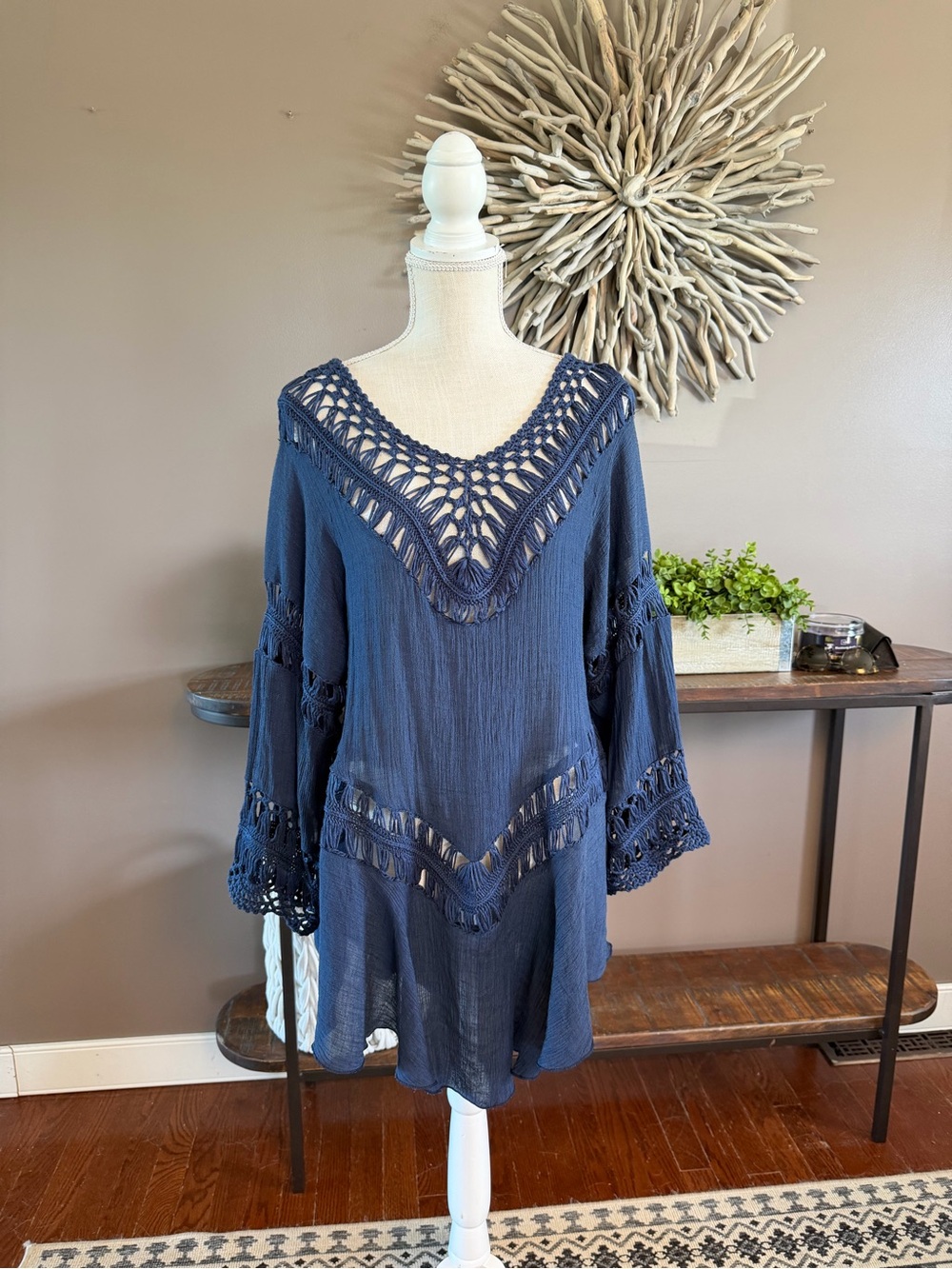 Boho style navy blue‎ swim cover